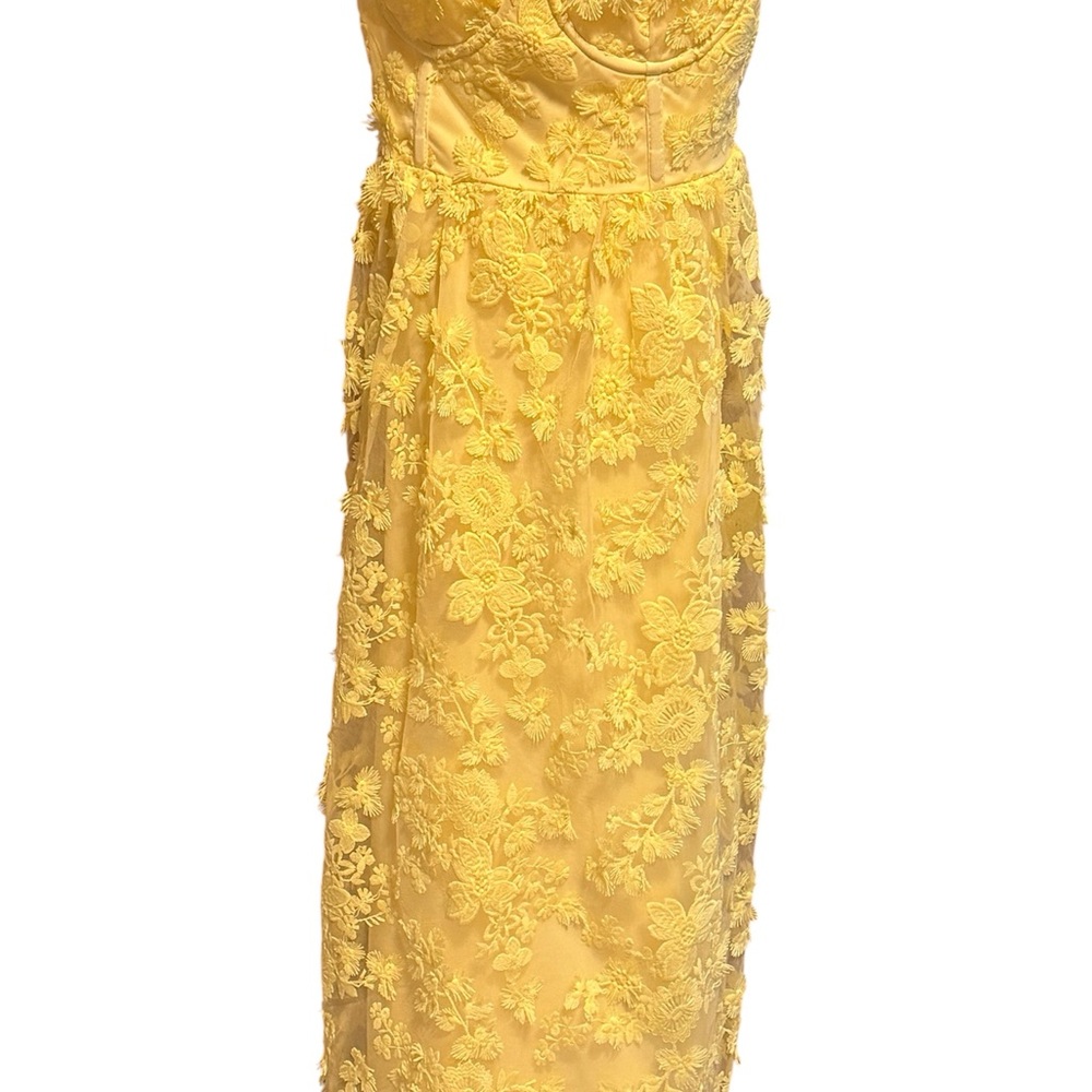 Lulu's Yellow Sweetheart Sheath Cocktail Dress